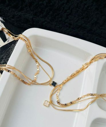 Three Layer Clover Chain Necklace