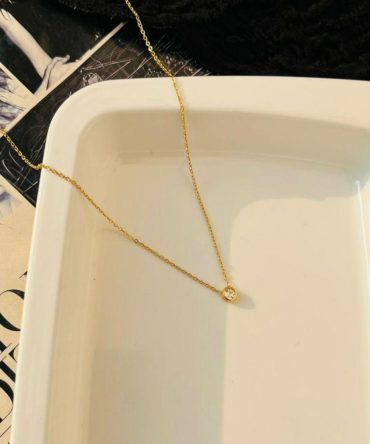 Minimalist Diamond Necklace~ Anti Tarnish