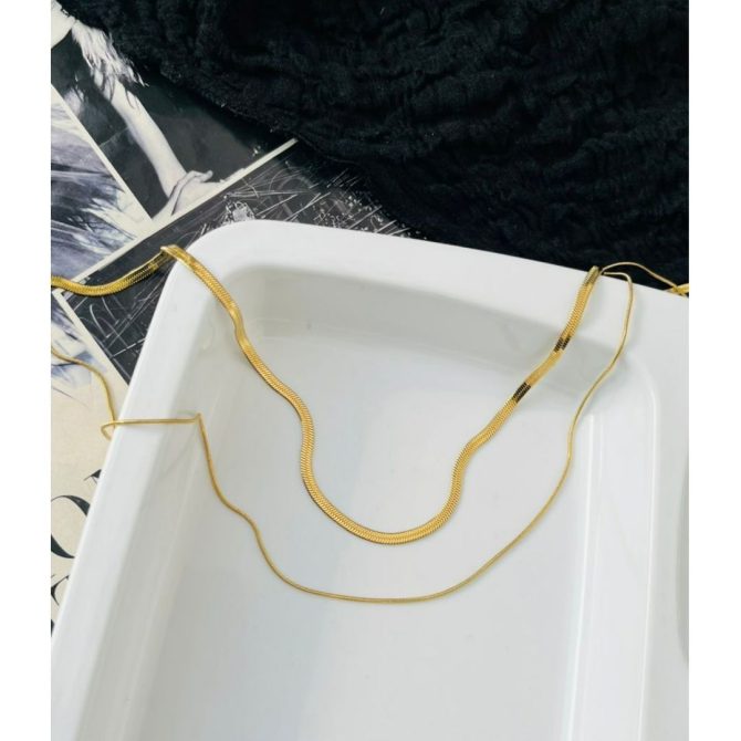 Two Layer Snake Chain Necklace~ Anti Tarnish