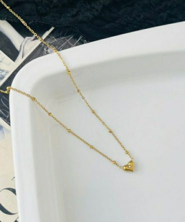 Minimalist Heart Diamond Necklace~ Anti Tarnish