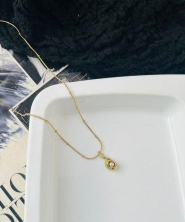 Minimalist Pearl Necklace~ Anti Tarnish