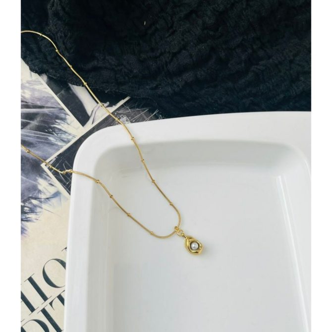 Minimalist Pearl Necklace~ Anti Tarnish