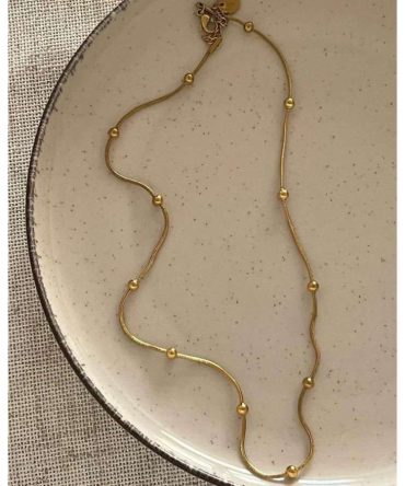 Circles Sleek Chain Necklace~ Anti Tarnish