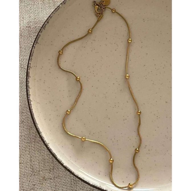 Circles Sleek Chain Necklace~ Anti Tarnish