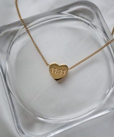 11:11 Heart Necklace~ Anti Tarnish