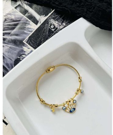 Evil Eye Charms Bracelet~ Anti Tarnish (Thin Wrist)