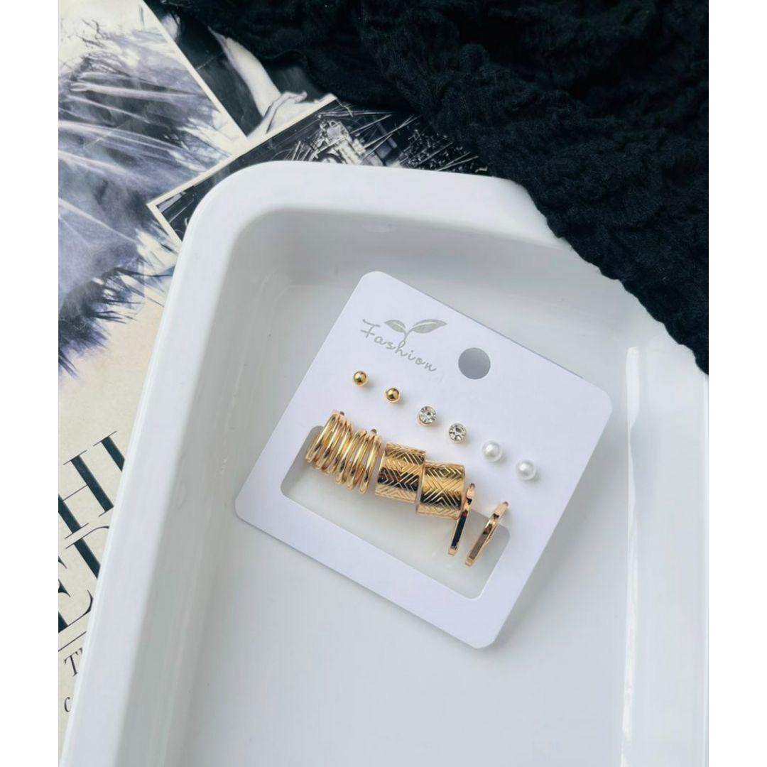 Golden Glory Earrings Combo (₹16 Per Pair)