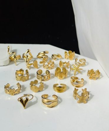 Golden Charm Rings~ Anti Tarnish