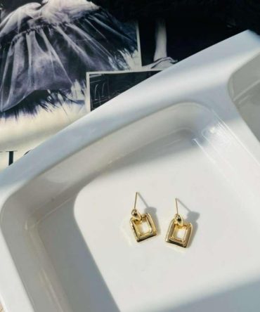 Sage Square Earrings