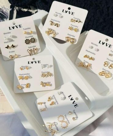 Chic Charms Studs Combo (₹13 Per Pair)