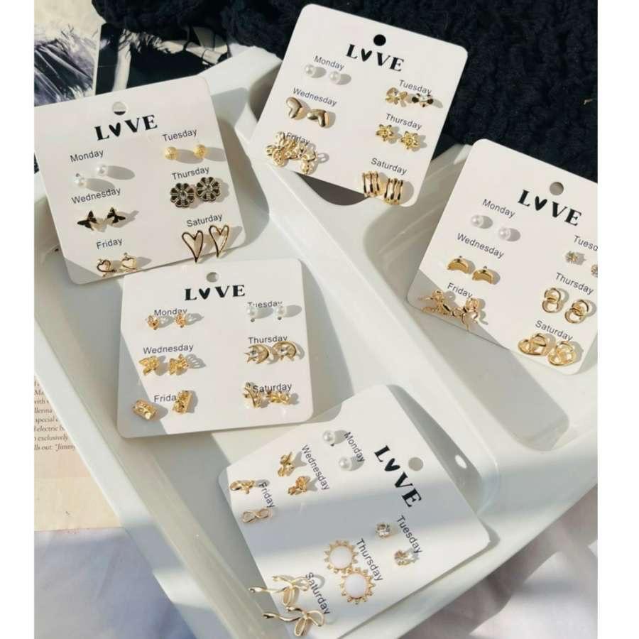 Chic Charms Studs Combo (₹13 Per Pair)