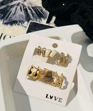 Golden Glow Earrings Combo (₹20 Per Pair)