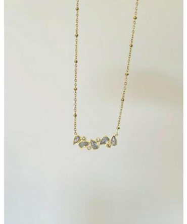 Multi Drop Diamonds Necklace~ Anti Tarnish