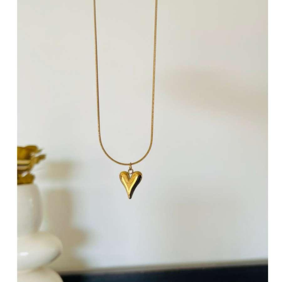 Pinterest Heart Necklace~ Anti Tarnish