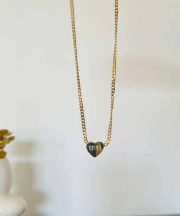 11:11 Heart Necklace~ Anti Tarnish