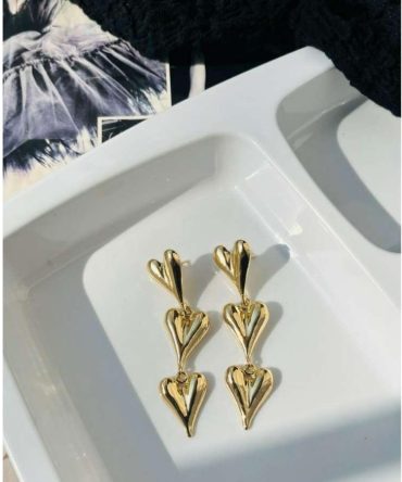 Trio Heart Earrings