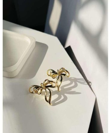Golden Bow Earrings