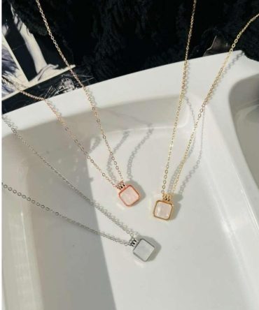 Square White Tiffany Necklace