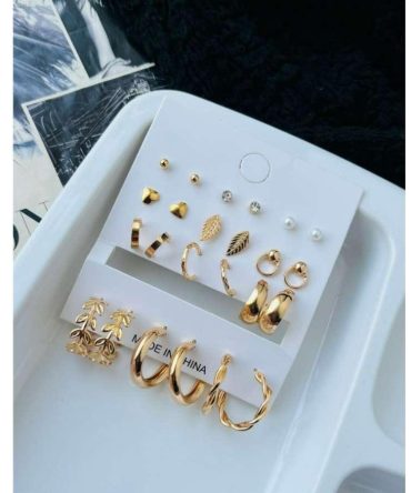 Golden Charms Earrings Combo (₹13 Per Pair)