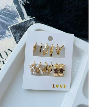 Golden Grace Earrings Combo (₹20 Per Pair)
