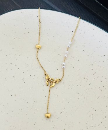 Bow Ecstasy Necklace~ Anti Tarnish