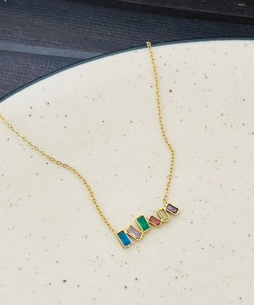 Multicolor Multi Diamonds Necklace~ Anti Tarnish