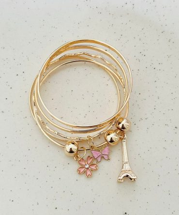 Paris Charms Bangles Stack