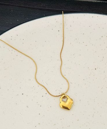 Lock Heart Necklace~ Anti Tarnish