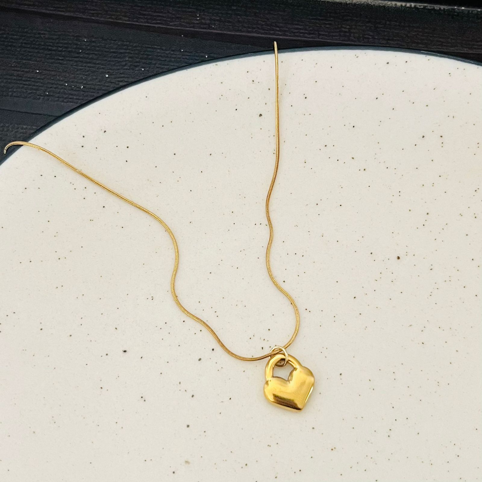 Lock Heart Necklace~ Anti Tarnish