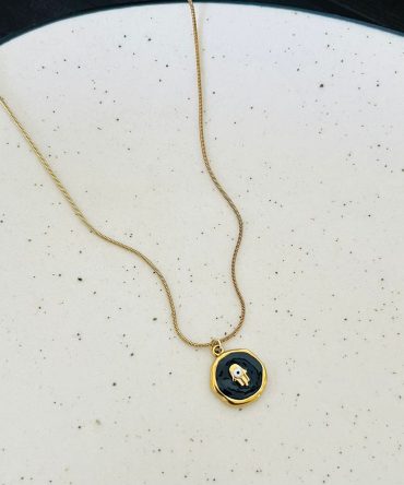 Hamsa Evil Eye Necklace~ Anti Tarnish