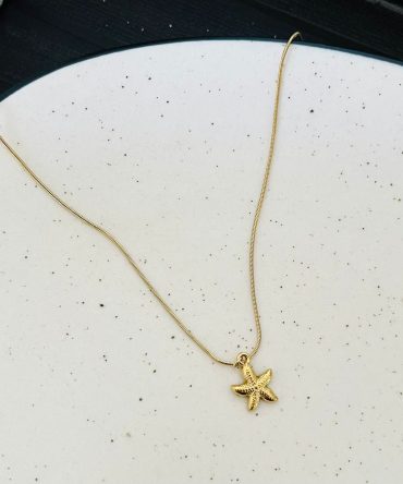 Textured Starfish Necklace~ Anti Tarnish
