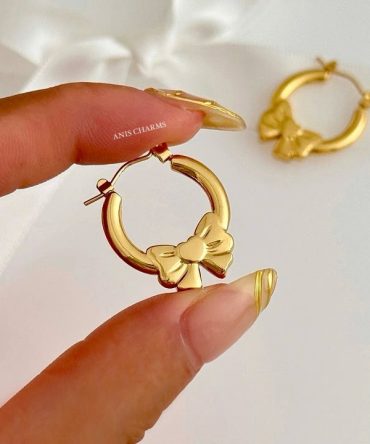 Golden Bow Earrings~ Anti Tarnish