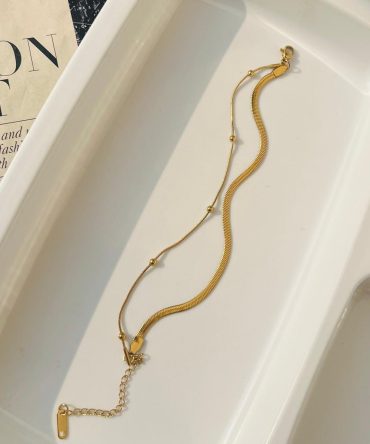 Scarlet Snake Chain Bracelet~ Anti Tarnish