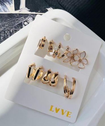 Golden Daffodil Earrings Combo (₹22 Per Pair)