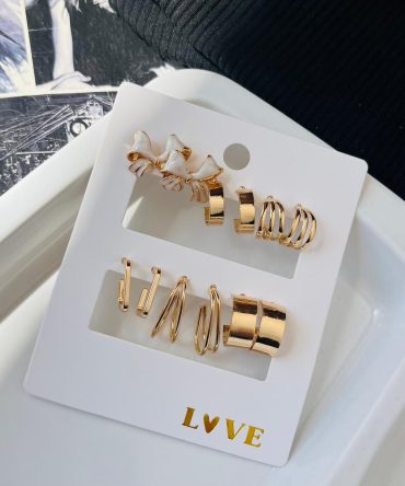 Golden Bow Earrings Combo (₹20 Per Pair)