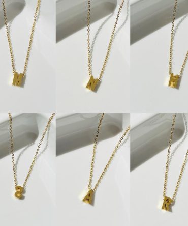 Minimal Initial Necklace~ Anti Tarnish
