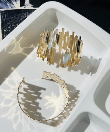 Golden Lit Cuff Bracelet