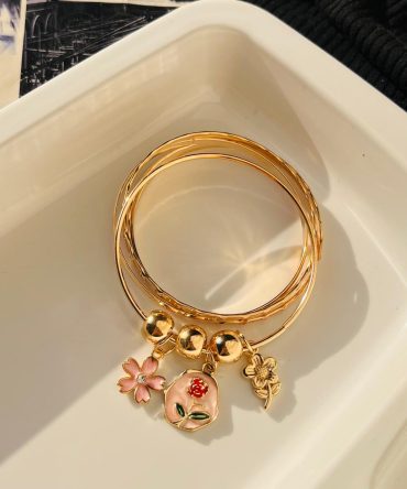 Blossom Charms Stack Bracelet