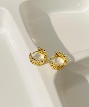 Amber Golden Hoops