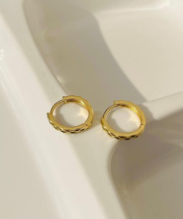 Heather Golden Hoops