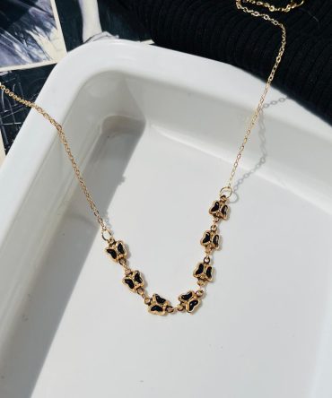 Black Butterflies Necklace