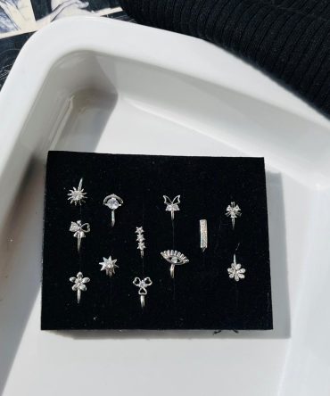 Silver Press On Nose Pin