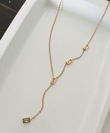 White Ecstacy Diamond Necklace~ Anti Tarnish