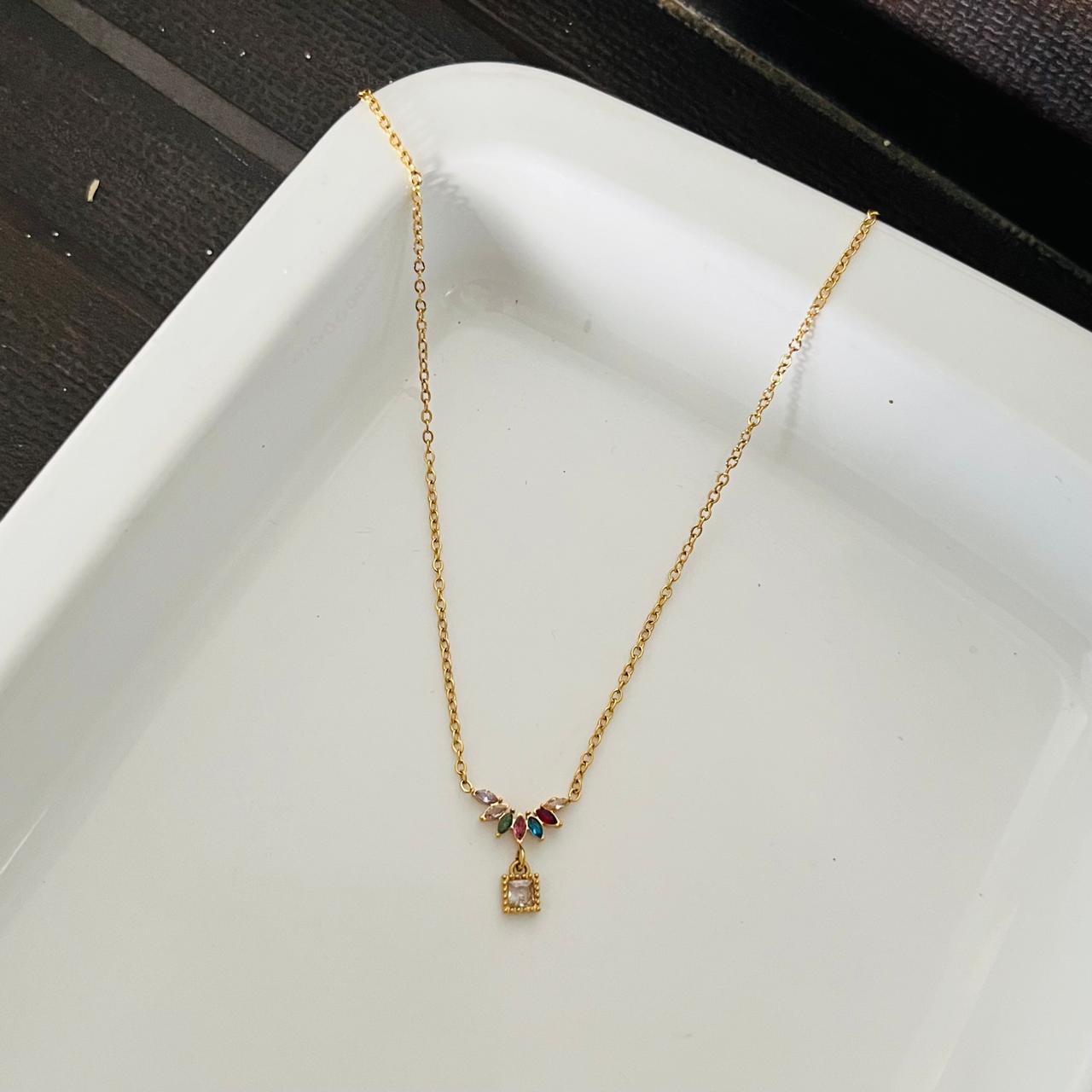 Hazel Diamond Necklace~ Anti Tarnish