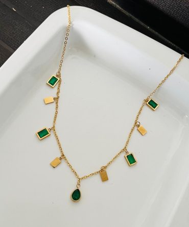 Emerald Delight Necklace~ Anti Tarnish