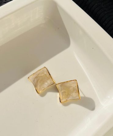 Weathered White Earrings-A