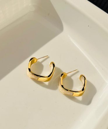 Weathered White Earrings-B