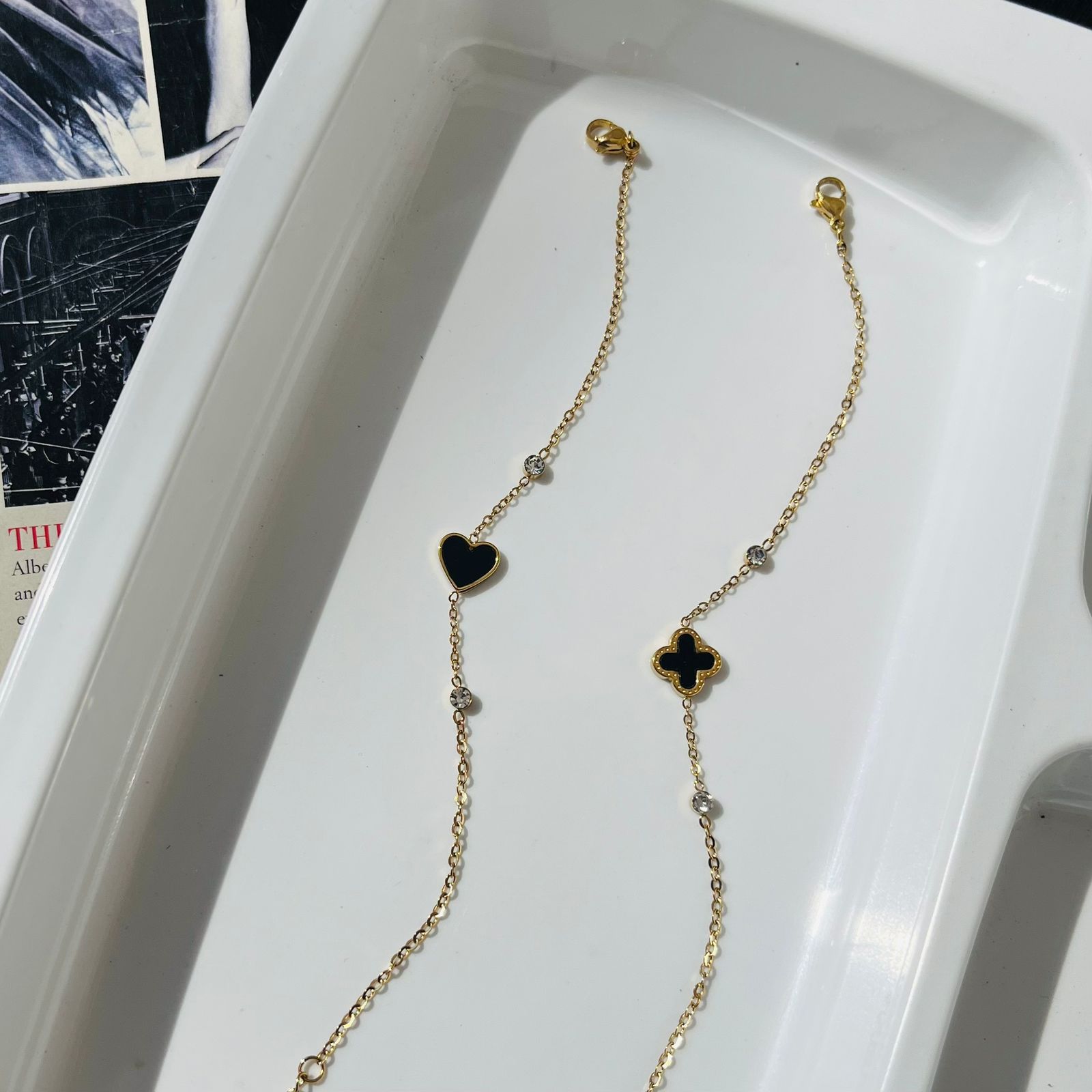 Delight Charm Diamond Chain Bracelet~ Anti Tarnish